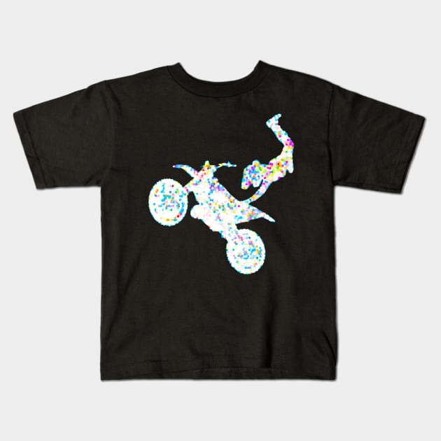 motocross freestyle enduro Kids T-Shirt by rickylabellevie